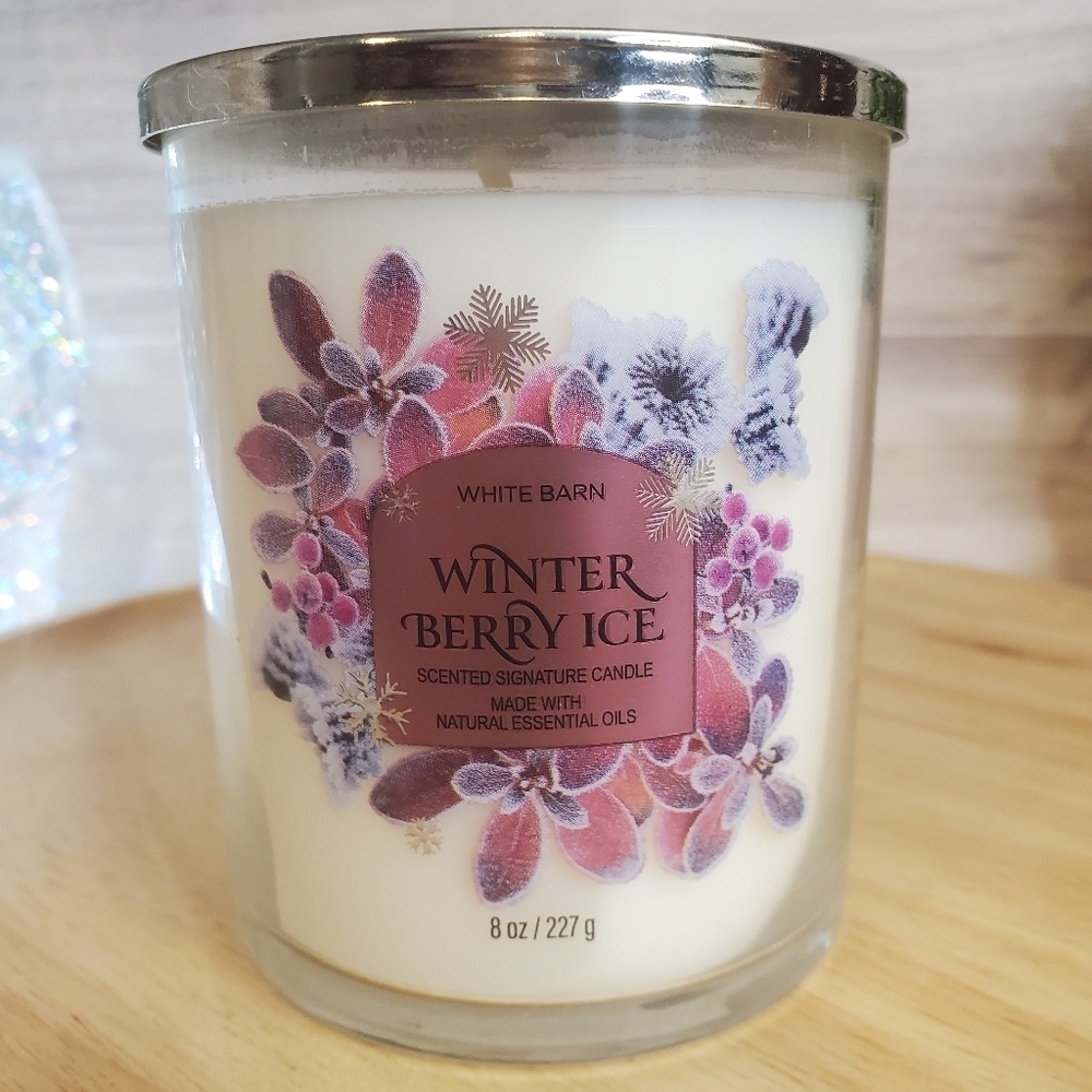 Bath and Body Works Winter Berry Ice Single Wick Candle